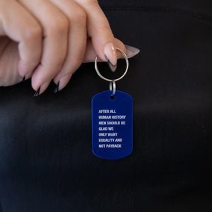 After All Human History Blue Keychain